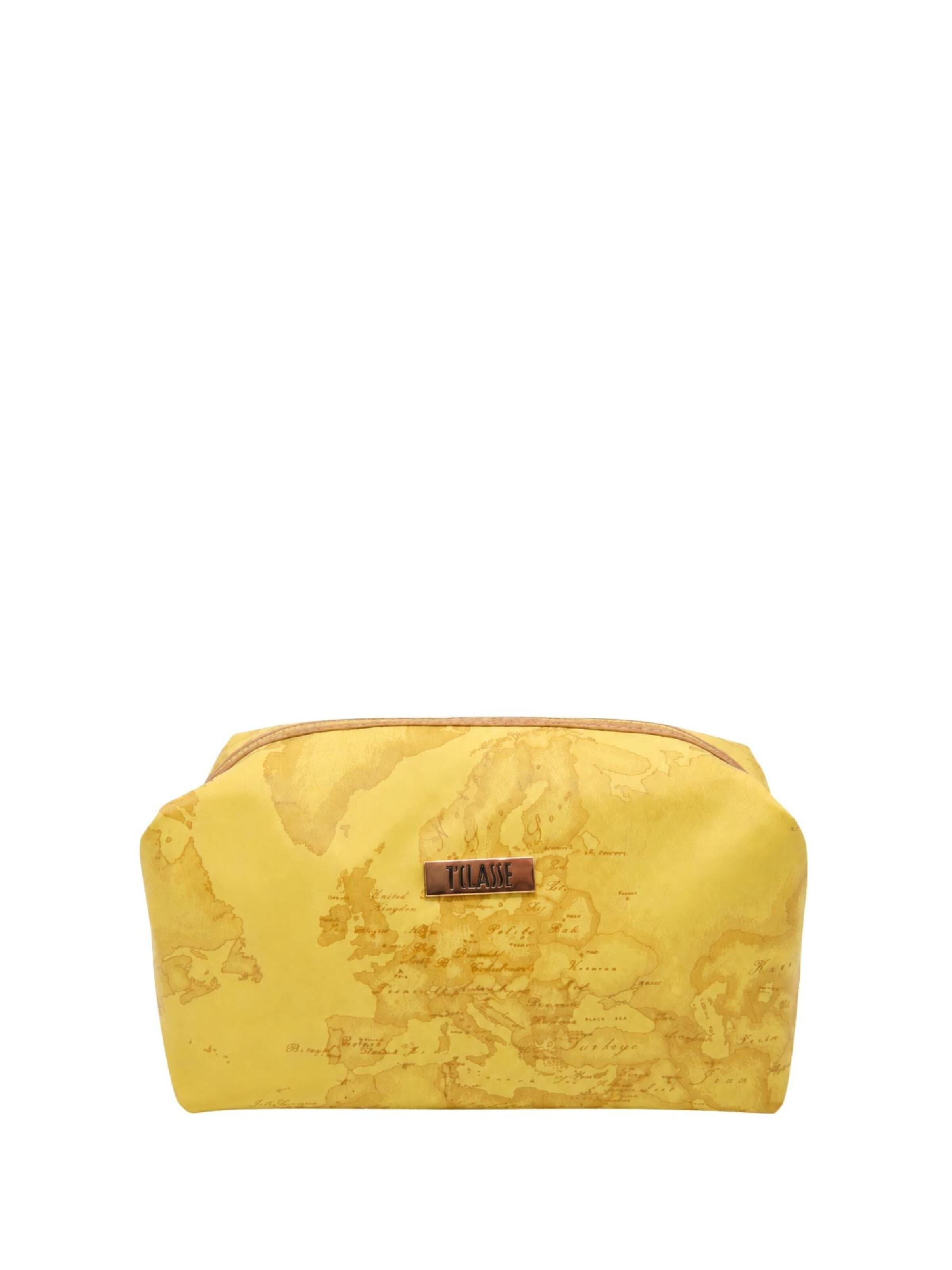 Alviero Martini Cosmetic bag 'LARGE BEAUTY CASE' in Yellow: front