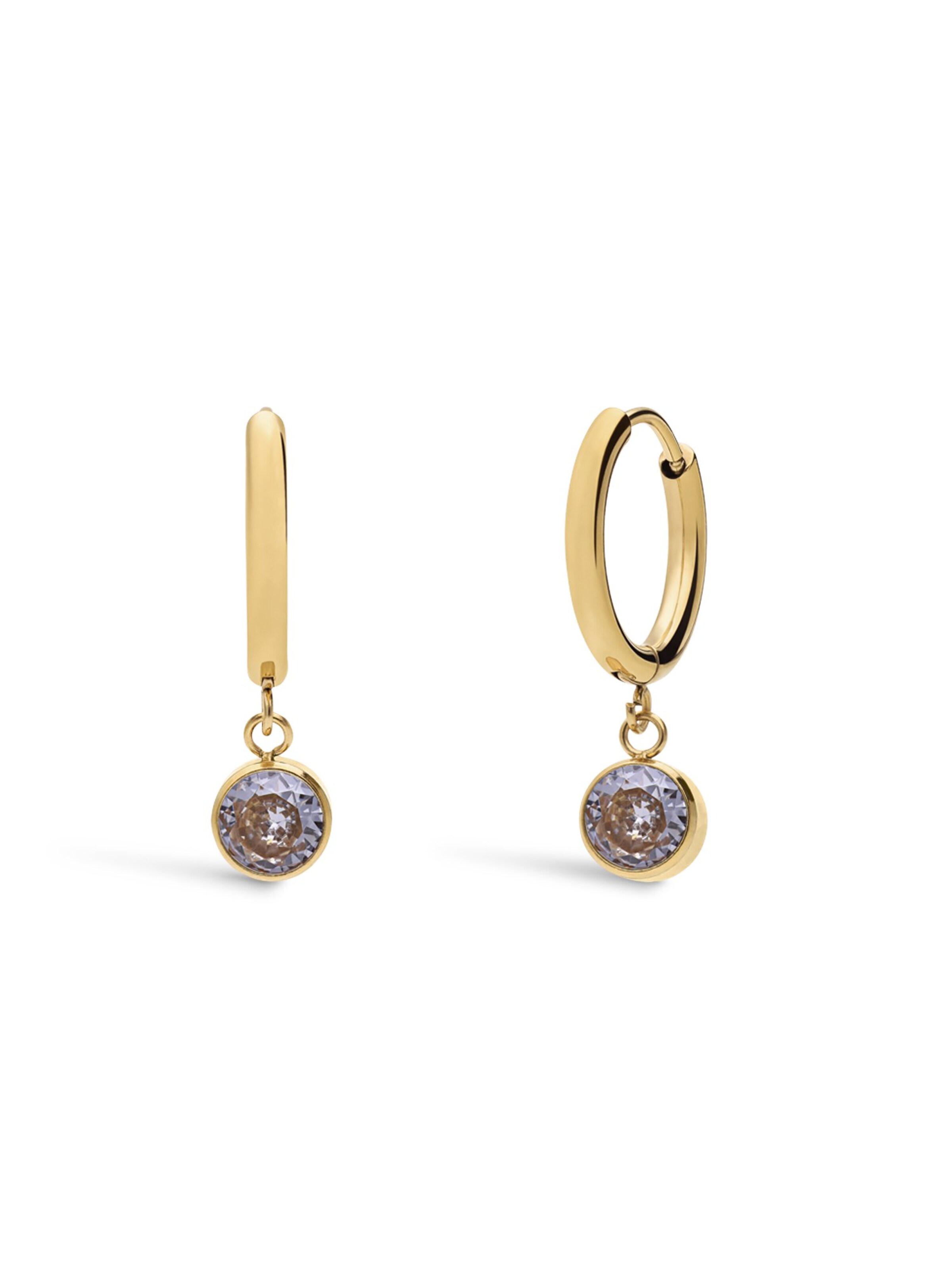 Lucardi Earrings in Gold: front