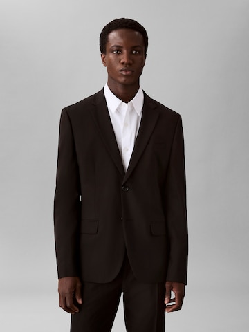 Coupe slim Veste de costume Calvin Klein en marron : devant