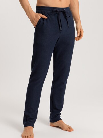 Hanro Pyjamahose ' Cozy Living ' in Blau: Vorderseite