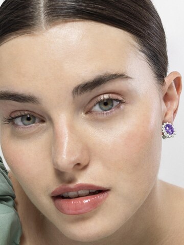 Luxenter Earrings 'Dinoc' in Purple