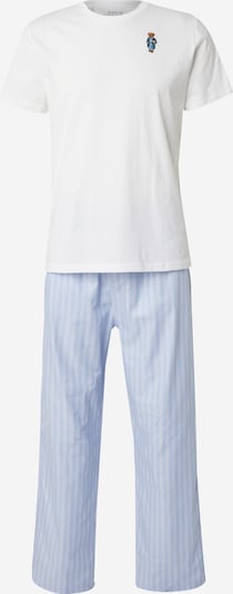 Polo Ralph Lauren Duga pidžama u svijetloplava / višnja / crna / bijela, Pregled proizvoda