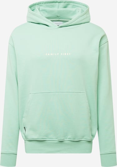 Family First Sweatshirt in pastellgrün / weiß, Produktansicht