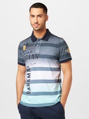 CAMP DAVID Poloshirt 'Beach Life' in Blau: predná strana