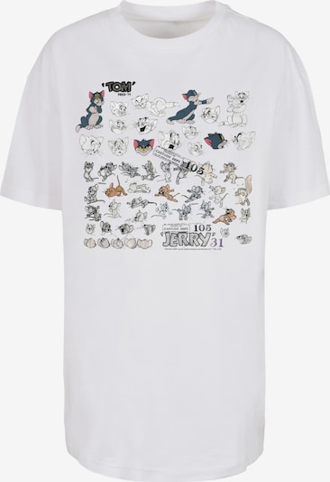 F4NT4STIC T-shirt oversize 'Tom und Jerry Cartoon Dept' en mélange de couleurs / blanc, Vue avec produit