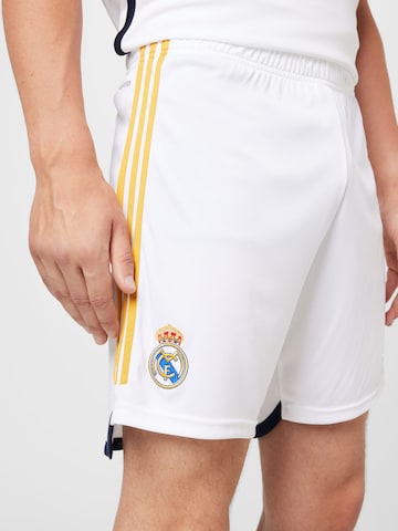 ADIDAS PERFORMANCE Regular Workout Pants 'Real Madrid 23/24 Home' in White