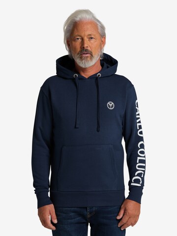 Carlo Colucci Sweatshirt ' Corradino ' in Blauw: voorkant