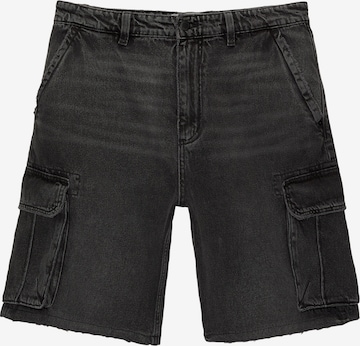 Pull&Bear Loosefit Cargofarkut värissä musta: etupuoli