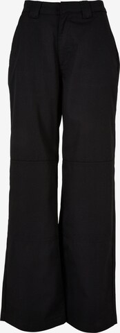 Urban Classics Wide leg Trousers in Black: front