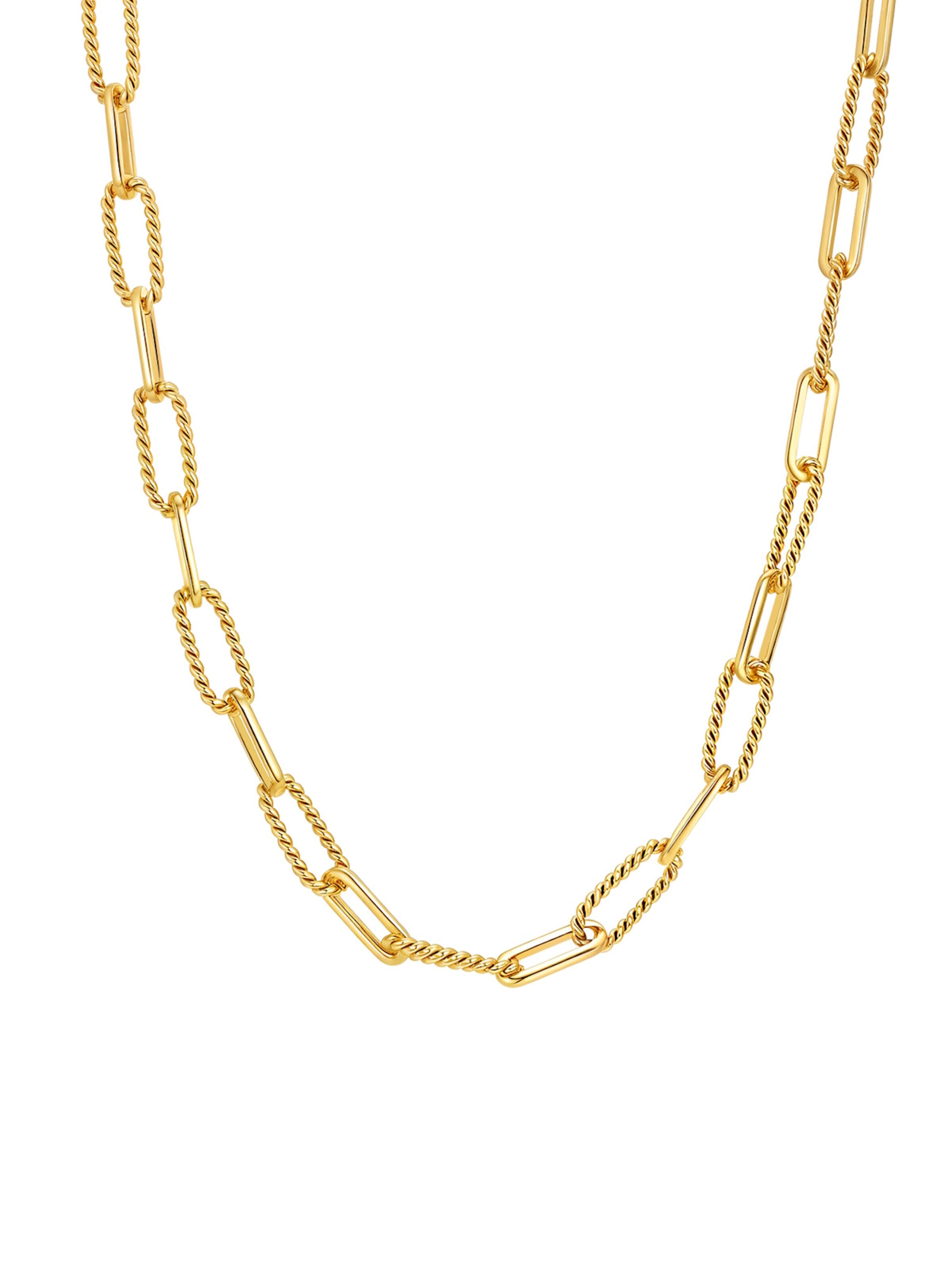 Collana 'Edge Twist' di Hey Happiness in oro: frontale