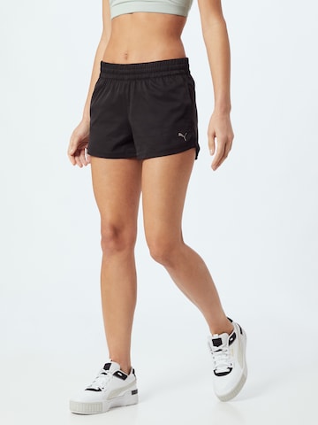 PUMA Regular Sportbroek in Zwart: voorkant