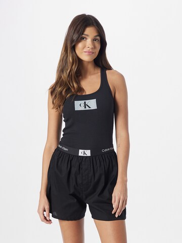 Calvin Klein Underwear Short Pajama Set in Black: front