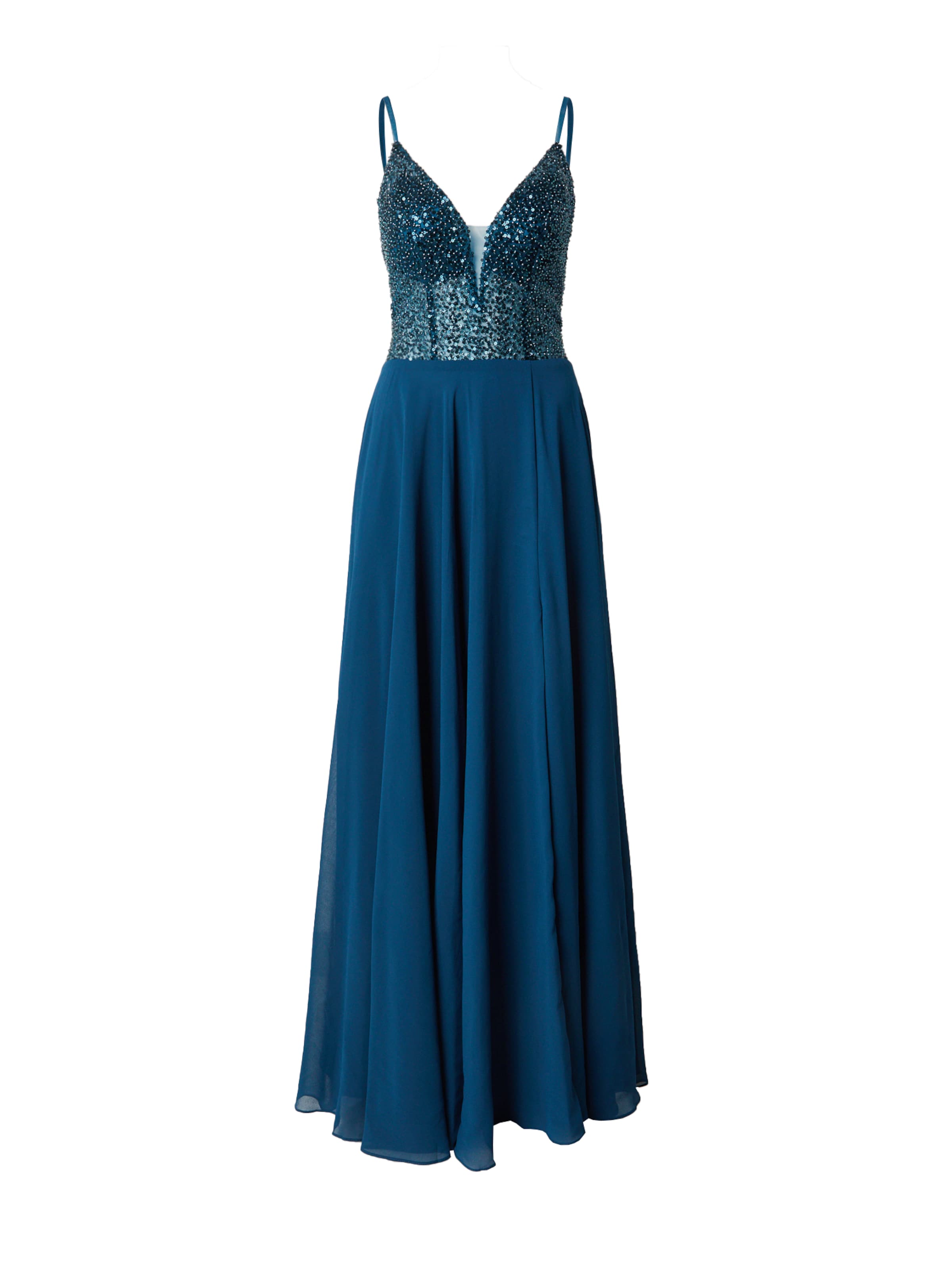 mascara - Vestido de noche en verde: frente