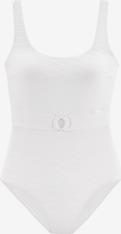 SUNSEEKER Bralette Swimsuit in White: front