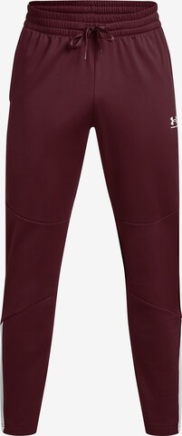 UNDER ARMOUR Sportbroek 'Tricot Fashion' in Rood: voorkant