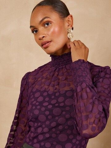 Chemisier love & roses en violet