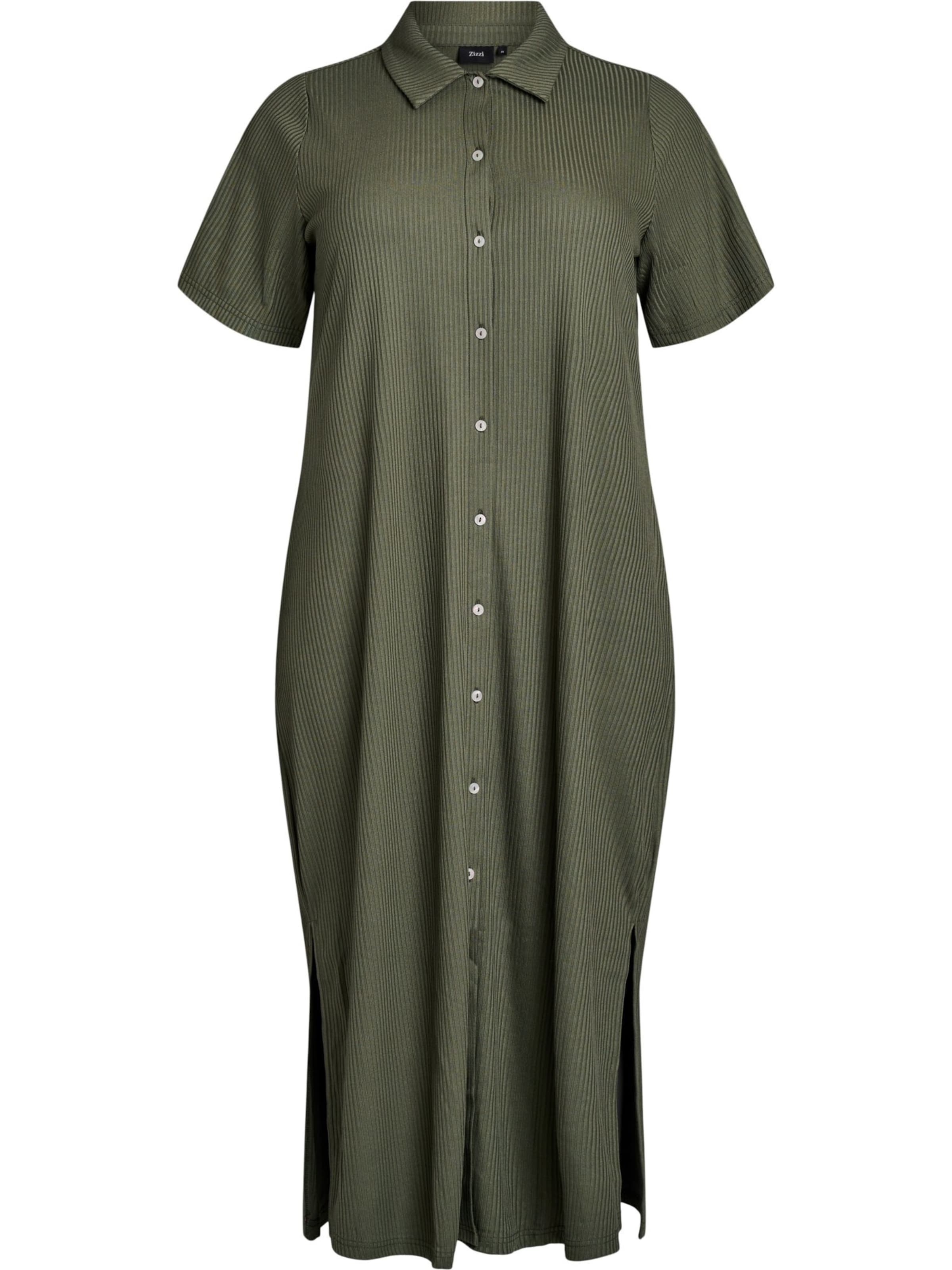 Zizzi Šaty 'ESANNA' – zelená: přední strana