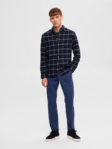 SELECTED HOMME Přiléhavý střih Košile 'Owen' – modrá