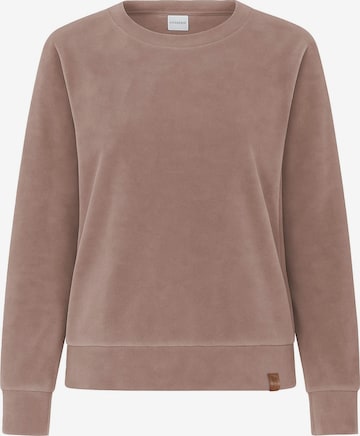 Sweat-shirt '9005' Vivisence en beige : devant