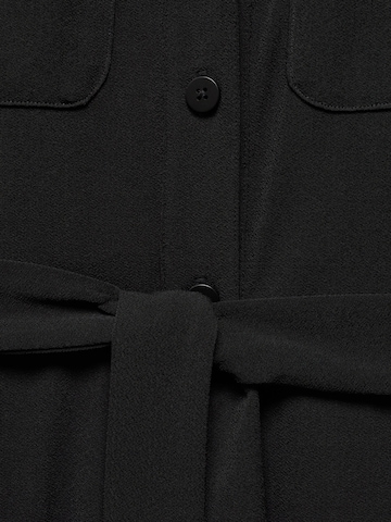 MANGO Košeľové šaty 'Cam' - Čierna