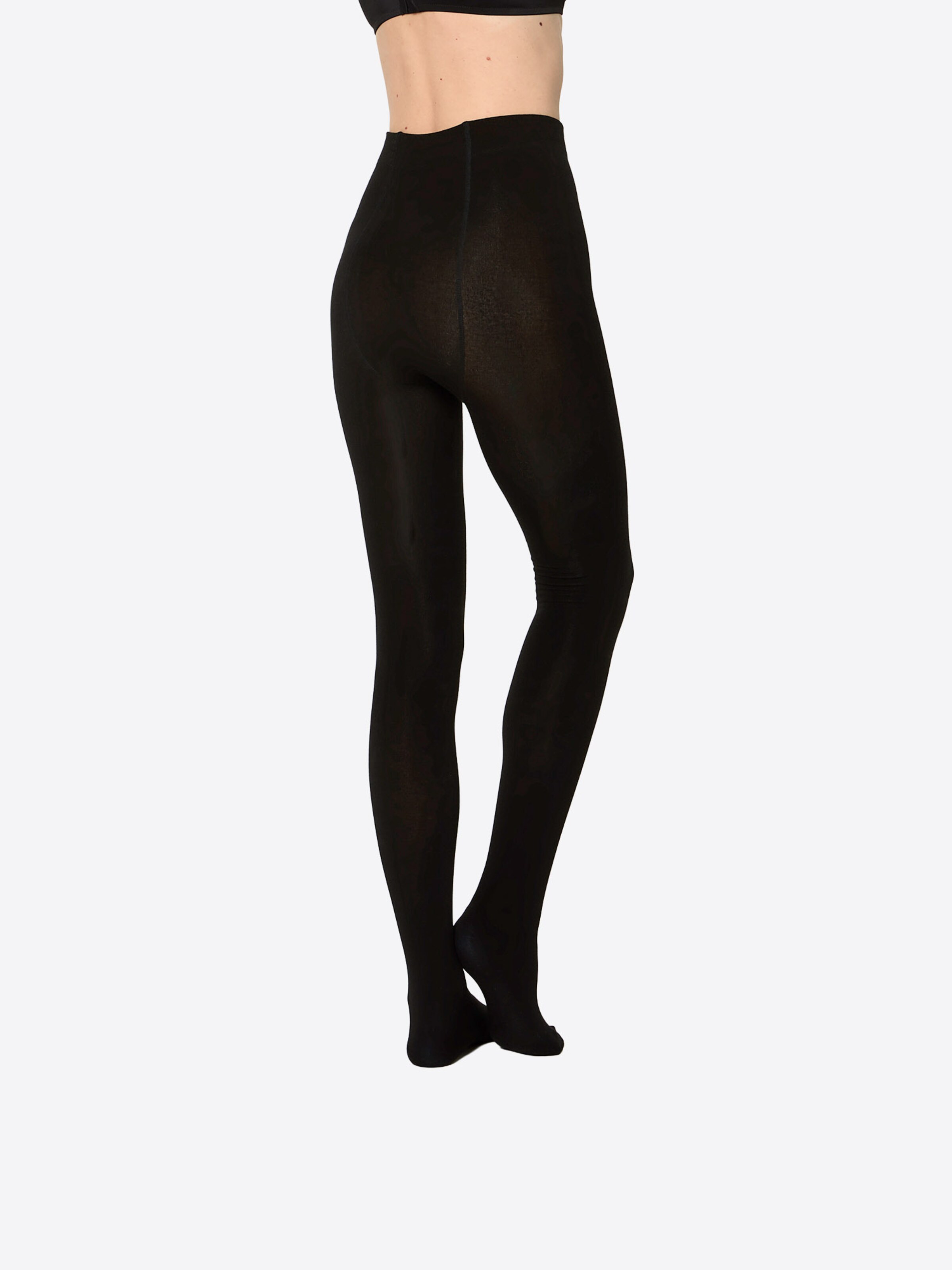 Collants ' Flauschige Baumwolle 100 DEN ' Nur Die en noir