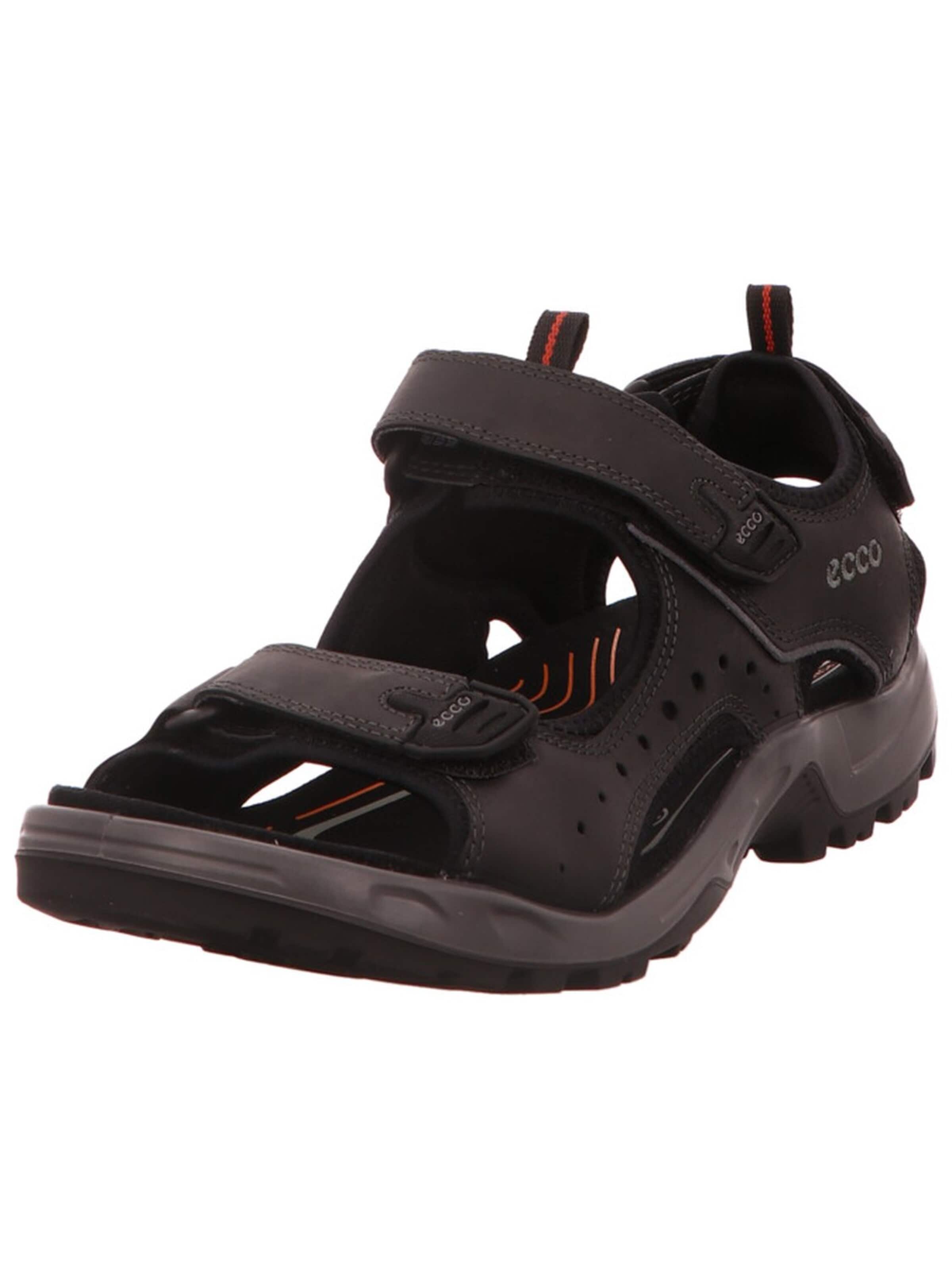 ECCO Sandals 'Sandalette Herren 822044/12001 Rauleder in schwarz' in Black: front