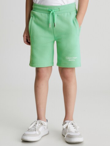 Regular Pantaloni de la Calvin Klein Jeans pe verde: față