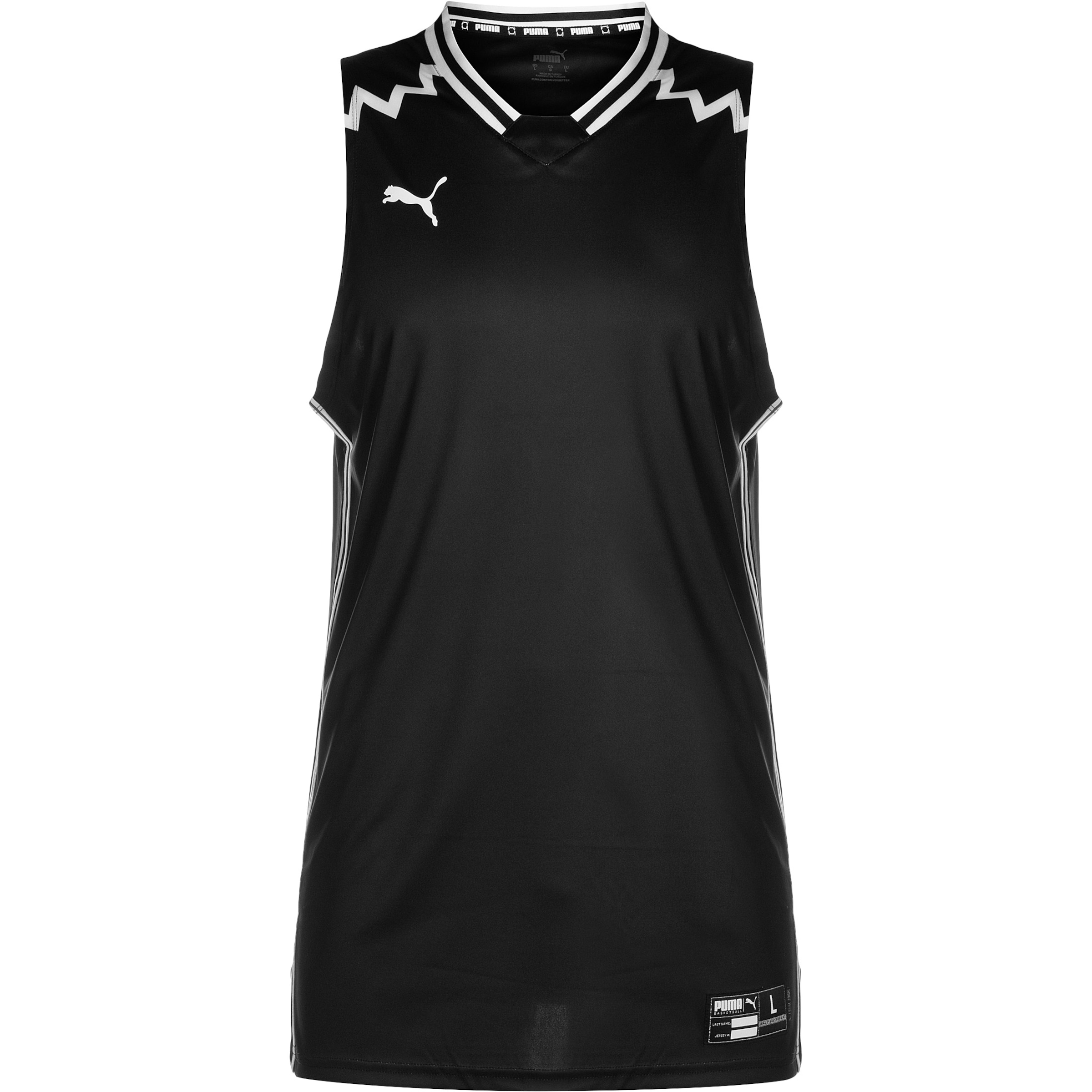 PUMA Trikot 'Hoops Team Game' in Schwarz: Vorderseite