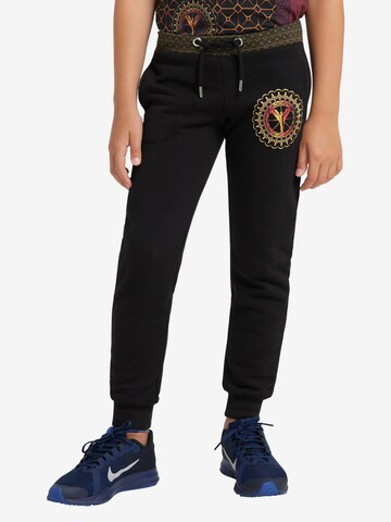 Carlo Colucci Tapered Pants in Black: front