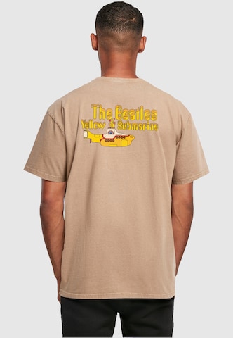 Merchcode T-Shirt 'Yellow Submarine - Monster No.5' in Beige: predná strana