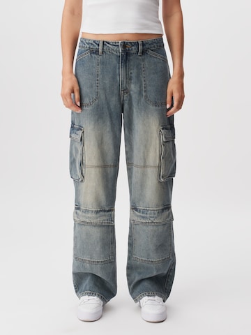Wide leg Jeans cargo 'Ashley' di LeGer by Lena Gercke in blu: frontale