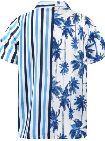 King Kameha Shirt 'Stripes' in Blau