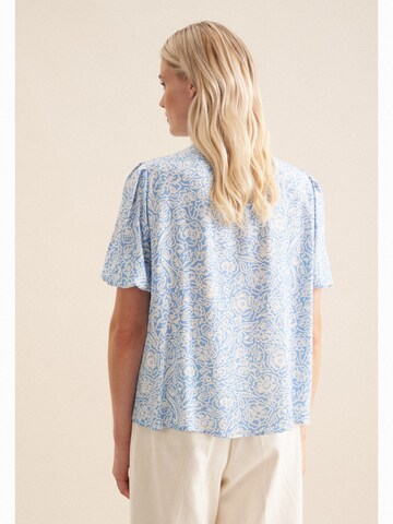 SEIDENSTICKER Blouse 'Schwarze Rose' in Blauw