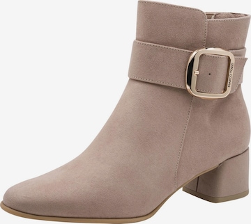 MARCO TOZZI Enkellaarsjes in Beige: voorkant