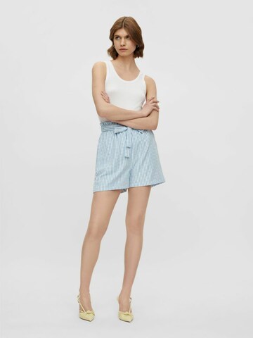 PIECES Wide Leg Shorts 'Nina' in Blau