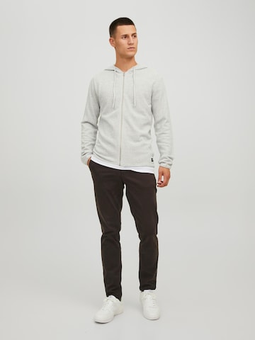 JACK & JONES Gebreid vest 'JJEHill' in Grijs