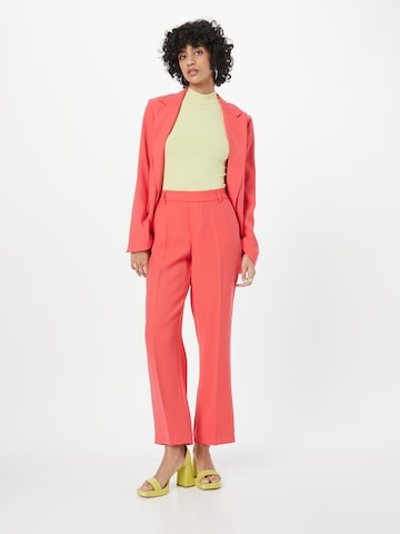 MOS MOSH Regular Trousers with creases in Pink