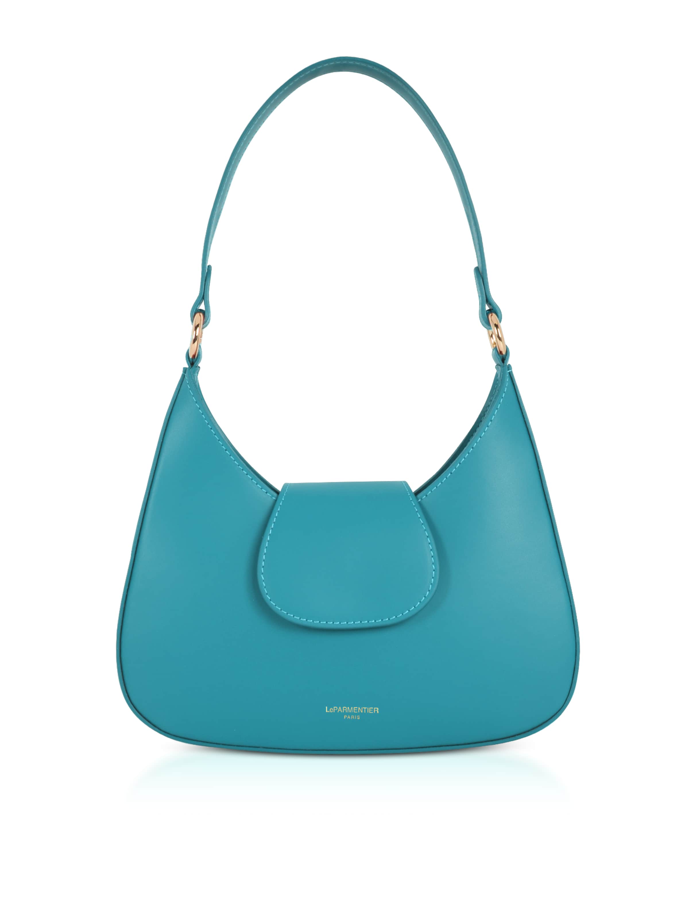 LeParmentier - Bolso de hombro 'Obolo' en azul: frente