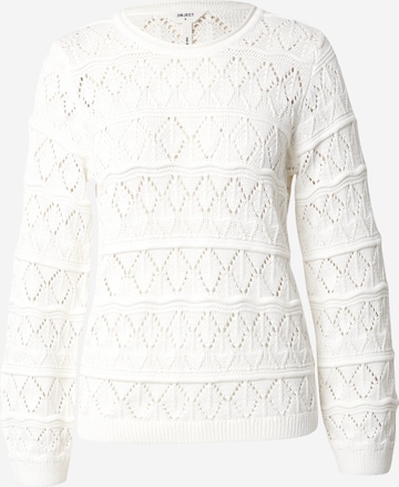 Pullover di OBJECT in bianco: frontale