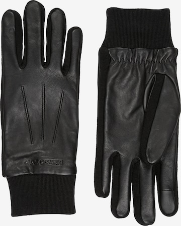 Marc O'Polo Full Finger Gloves in Black: front