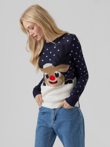 Pull-over 'ICELAND' VERO MODA en bleu : devant