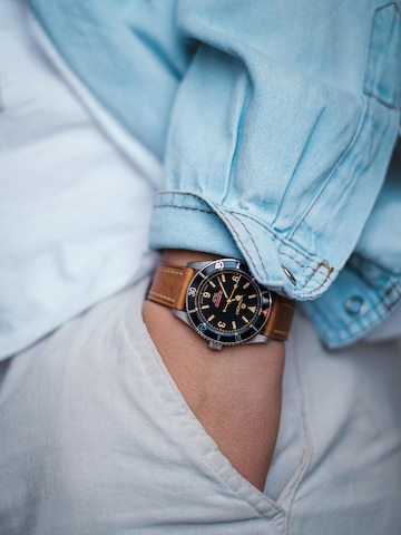 Gigandet Analoguhr 'SEA GROUND 100'‌‌‌‌‌‌‌‌‌‌ in Schwarz: Vorderseite