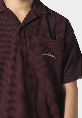 Pas De Monaco Poloshirt 'WAFFLE' in Rot