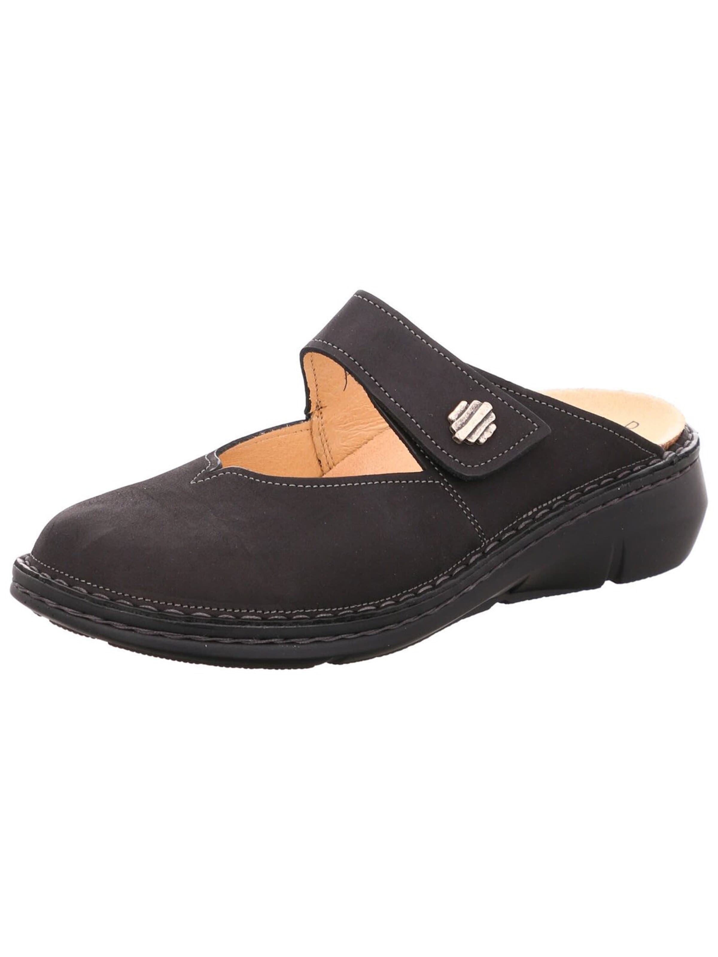 Zoccoletto 'Pantolette Damen 02598-046099FinnComfort ROSEAU Echtleder in schwarz' di Finn Comfort in nero: frontale