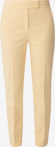 Coupe slim Pantalon à plis s.Oliver BLACK LABEL en jaune : devant