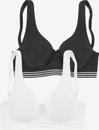 Sutien pe 75/E NUANCE by LASCANA pe negru / alb, Vizualizare produs