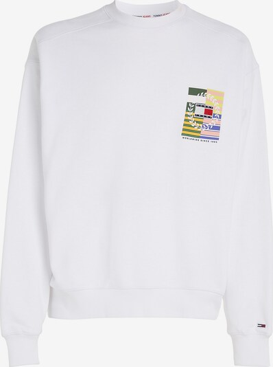 Tommy Jeans Sportisks džemperis, krāsa - jauktu krāsu / balts, Preces skats