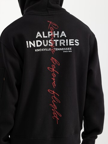 ALPHA INDUSTRIES Bluzka sportowa w kolorze czarny