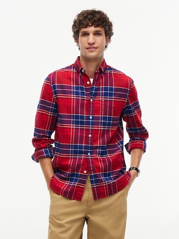 TOMMY HILFIGER Regular fit Button Up Shirt 'Hero' in Red: front