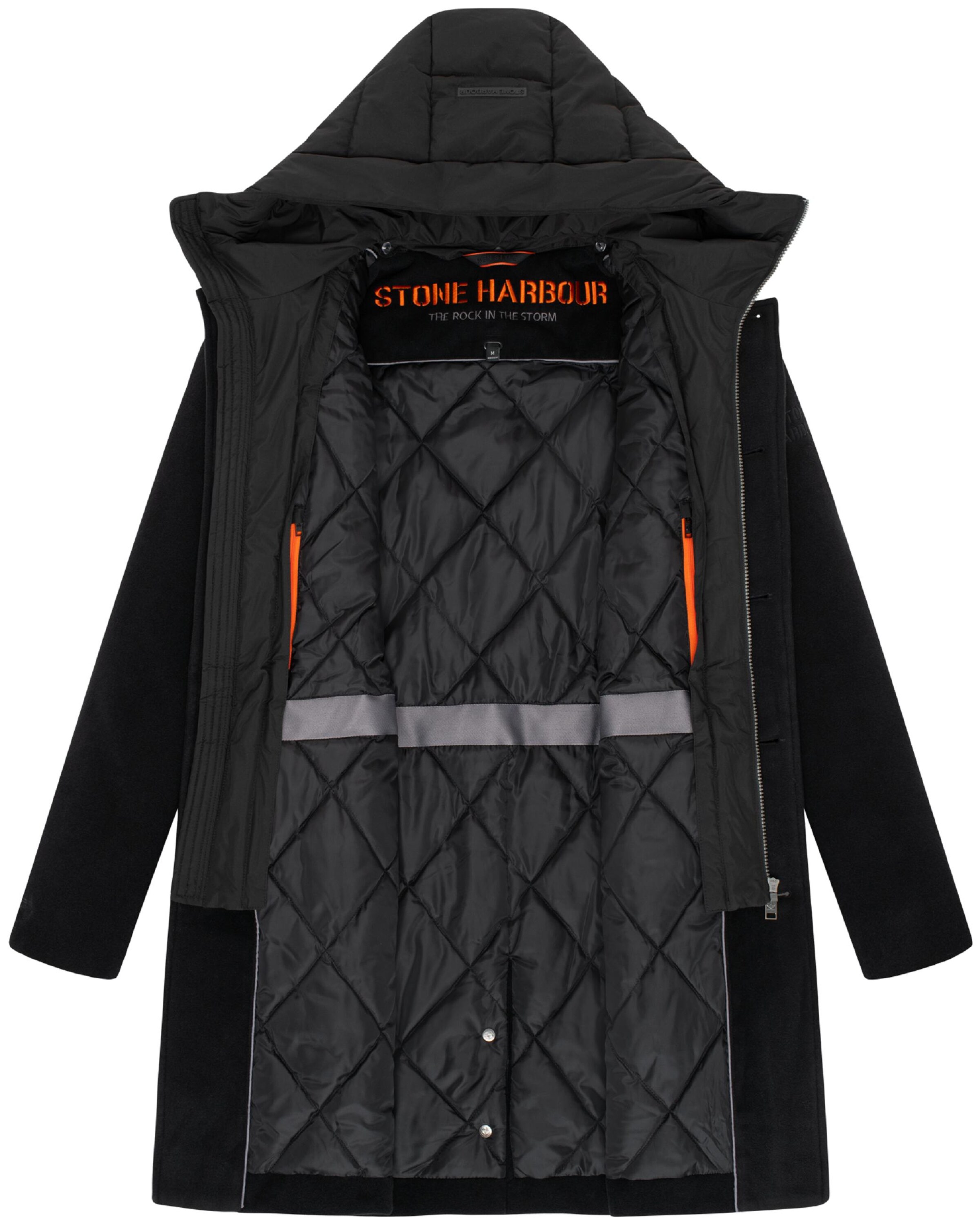 STONE HARBOUR Winterjas 'Thiagoo XX' in Zwart